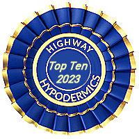 Award logo for Top 10 travel nurse agency Highway Hypodermics